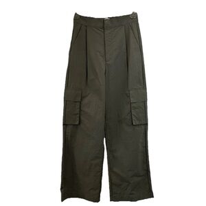WILO The Label Anthropologie Nylon Cargo Pants Womens XS Baggy Parachute Green